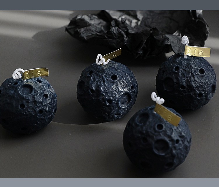 Moon scented candles, creative bedroom ornaments and souvenirs, spherical moon candles pic 17