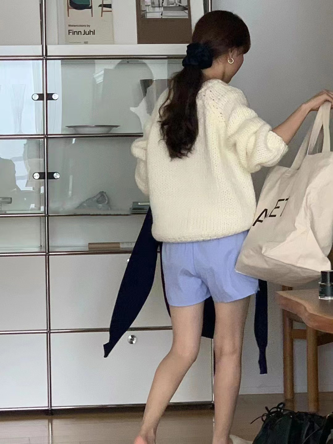 2023 in-stock Handongdaemun autumn/Winter new oun*e round-neck handcrafted pullover loose wool casual sweater top pic 45