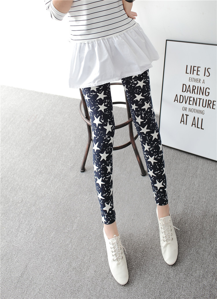 New spring dress, large-sized stretch, colorful star graffiti, personalized leggings for women pic 24