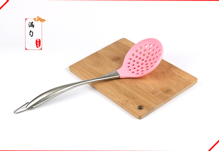 8-piece silicone kitchenware set, creative kitchen set, stainless steel high-temperature resistant spatula, non-stick pan, cross-border kitchenware pic 4