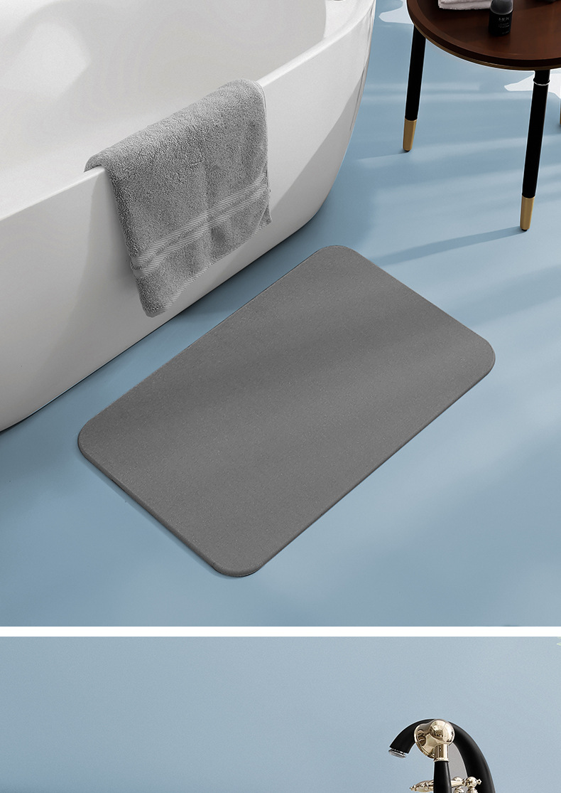 硅藻泥地垫吸水浴室防滑速干脚垫卫生间入户门口厕所垫子硅藻土硬详情6