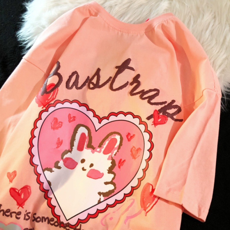 28200特价（200克精梳紧密）抖音质量短袖T恤_粉色