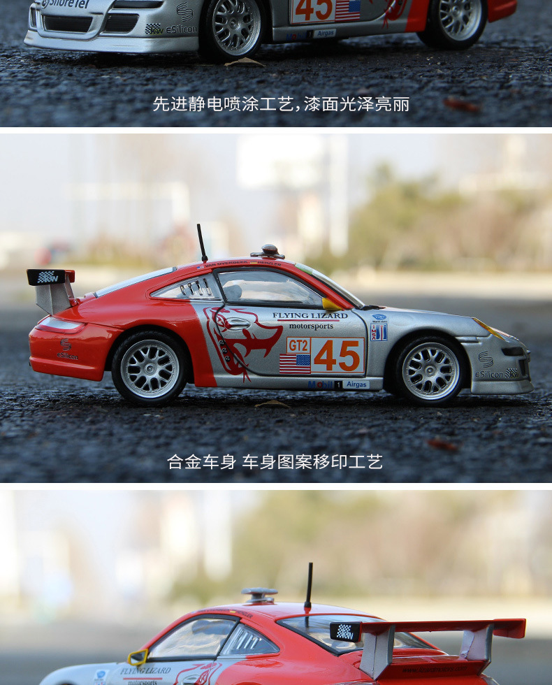 Wholesale Bburago 1:24 Porsche 911 GT3 racing car simulation alloy car model collection metal toys pic 4