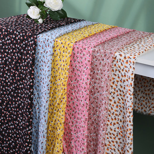 Korean silk printed fabric, Hanfu ancient costume printed fabric, fashionable clothing dress, floral print fabric pic 6