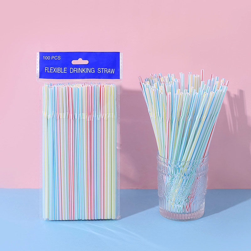 现货一次性塑料pp吸管喝水豆浆可乐弯曲吸管平口彩色弯头吸管批发详情13