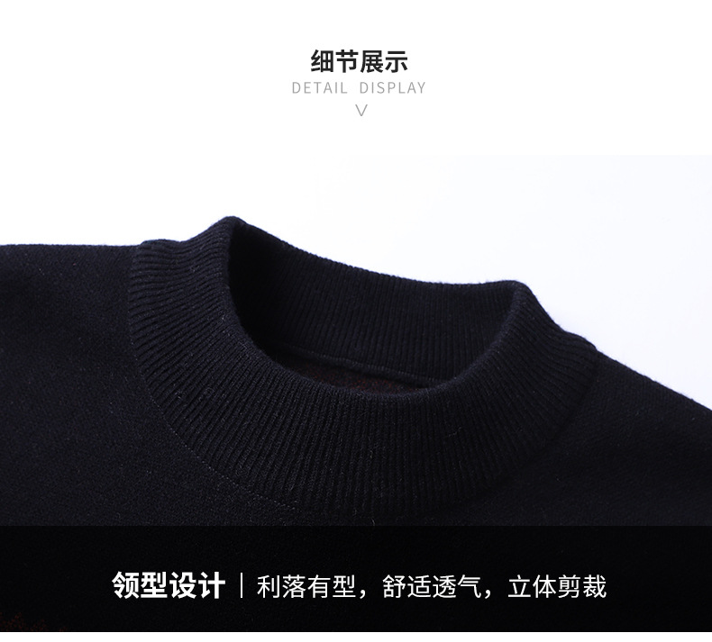 2022中老年男装毛衣加大码爸爸装男式加厚套头羊毛衫地摊赶集货源详情31