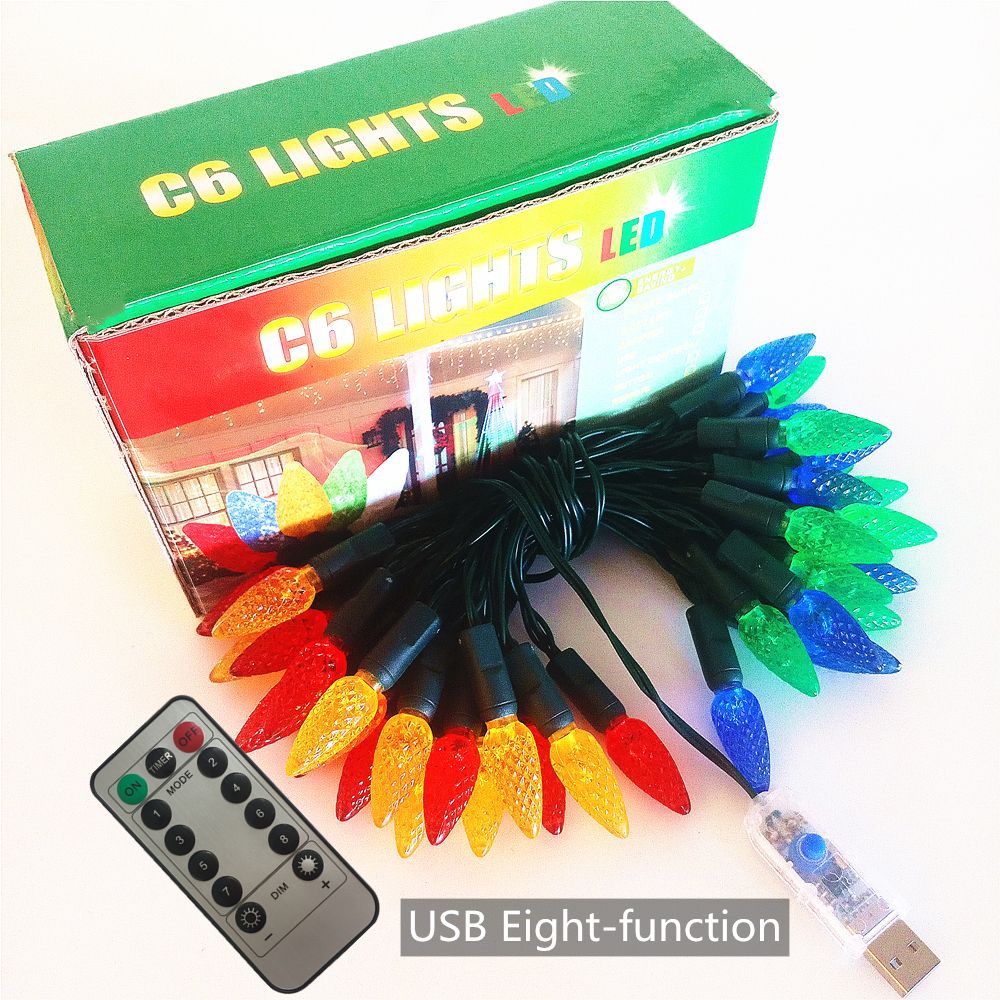 Crossover hot sale rocker control USB strawberry light string 16 colores RGB con bang flash lights navidad al aire libre LED decorativa luces de cadena pic 5