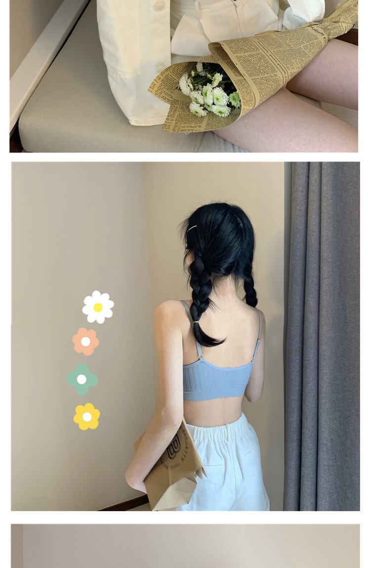 Wholesale of threaded, rims, one-piece converging, fixed cup underwear for girls, beautiful back, chest wrap and base layer sports vests pic 5