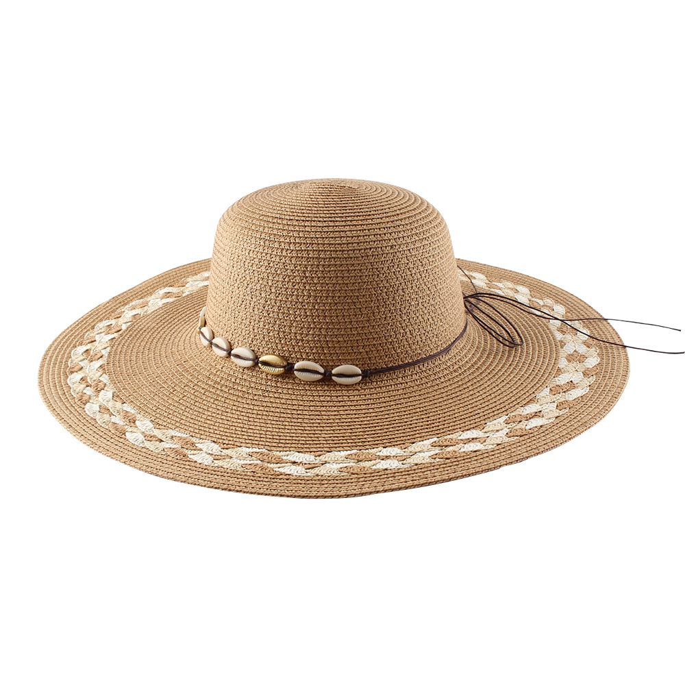 Protector solar Señora Gran longitud trenzada visera sombrero nuevo estilo sombrero de moda mujer versión coreana primavera verano viaje playa sombrero de paja personalizado pic 11