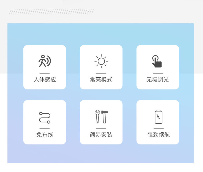 超薄智能人体感应无线led灯充电长条厨房橱柜衣柜酒柜鞋柜灯条详情2