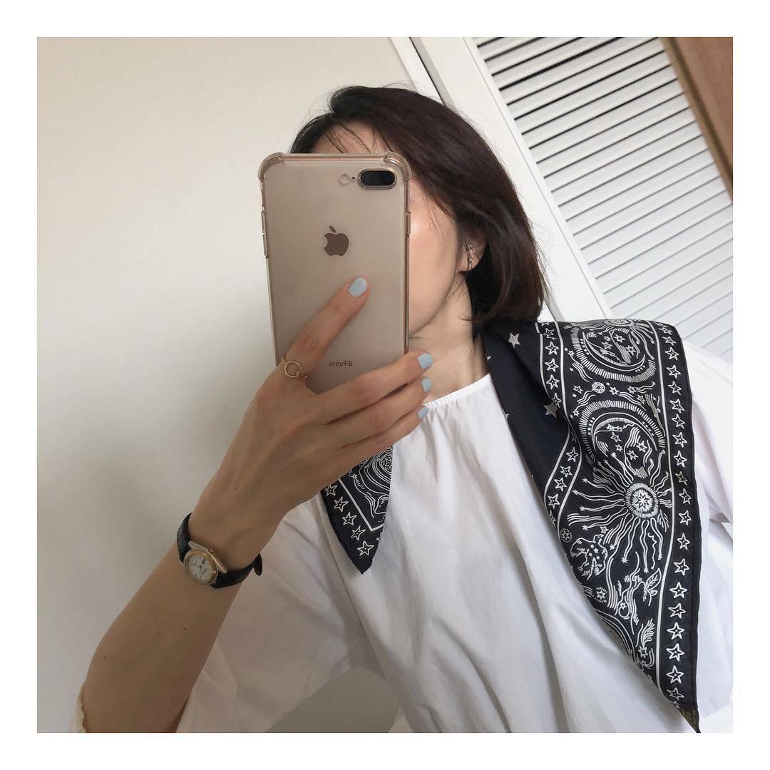 Wholesale silk scarves for overseas gifts and return gifts, cross-border silk autumn and winter decorative plain crepe satin 53cm floral neckerchiefs, small square scarves pic 19