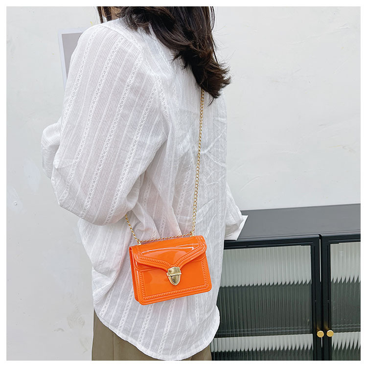 2021夏季新款PVC果冻包mini时尚花边小方包化妆包单肩斜挎ins女包详情33