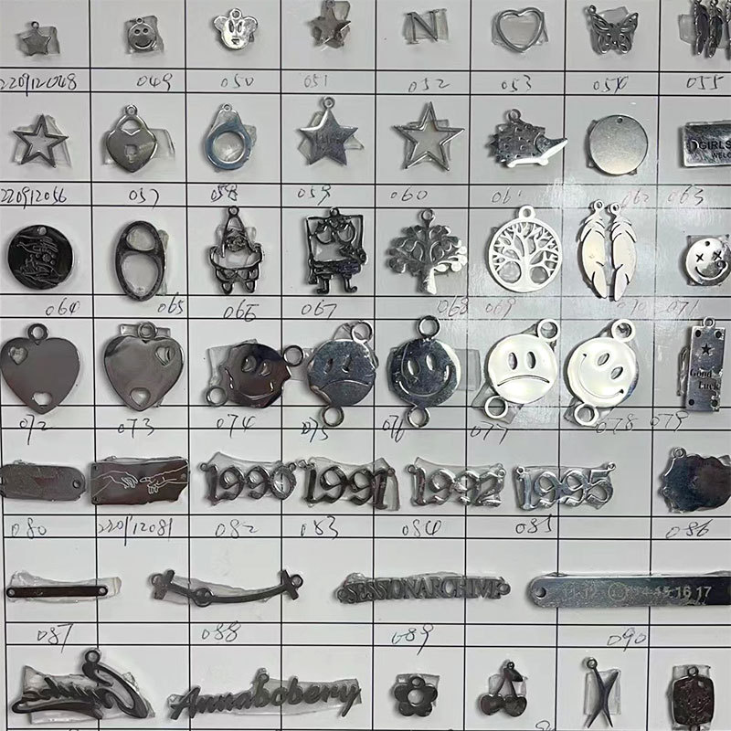 New cross-border flower and plant pendant, fully polished laser-cut stainless steel jewelry, Life Tree pendant pic 1