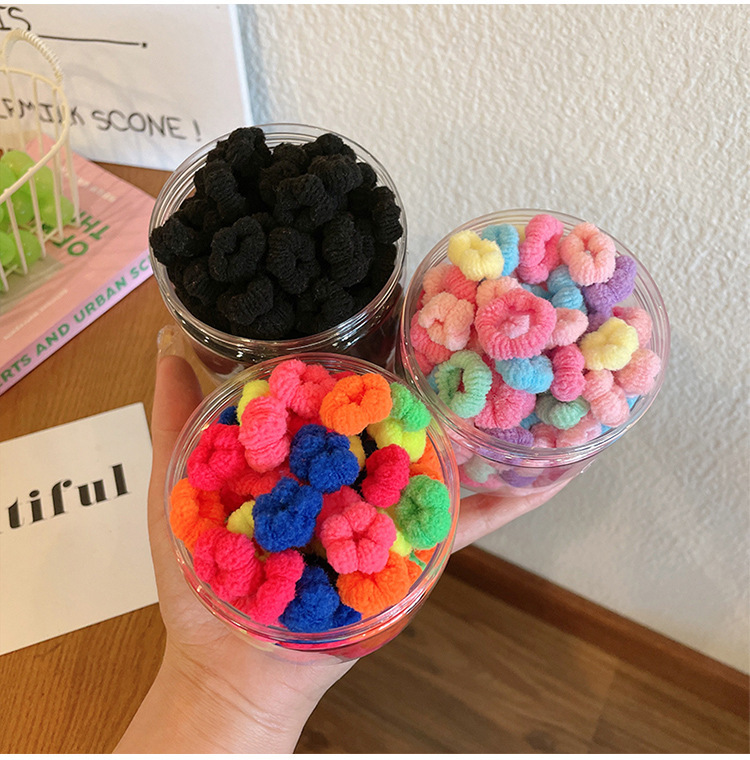 Children's rubber bands are elastic and won't damage hair. Towel loops and hair ties are cute and durable. Girls' hair ties and baby hair accessories pic 10