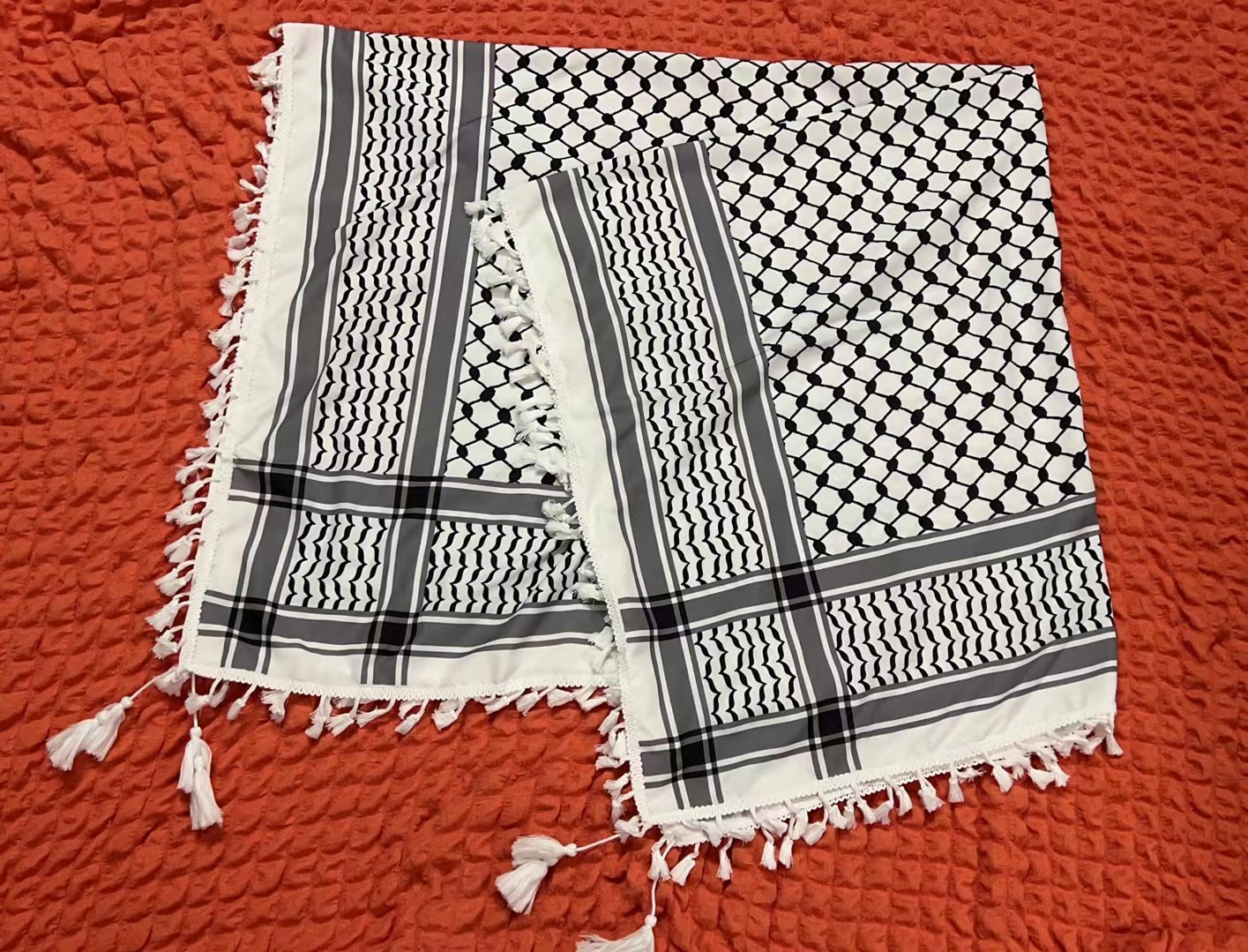 新款四面流苏阿拉伯头巾方巾战术头巾户外穆斯林装饰跨境亚马逊详情11