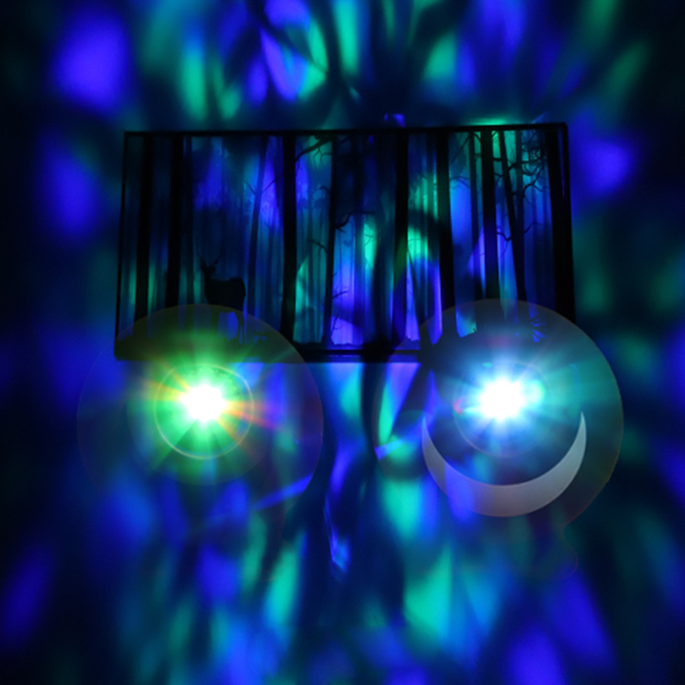 Cross-border new kaleidoscope projection lamp, seven-color 3D vision LED laser nebula lamp, bedroom LED projection lamp pic 7