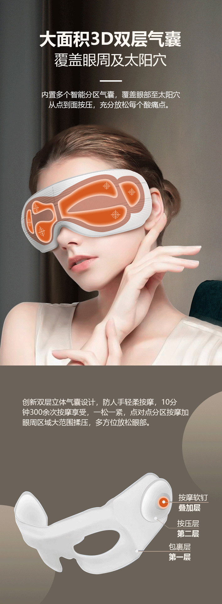 gioia焦亚眼部按摩仪眼罩热敷按摩器美眼护眼仪缓解疲劳眼保仪详情7