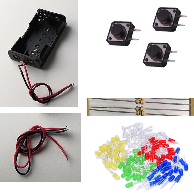 科学实践小实验套装学生串联电路接线认识电池盒实践导线DY小制作物理动手练习科普知识详情1