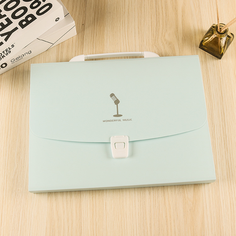 The manufacturer supplies 5-compartment organ bags, A4 student test paper and material storage clips, plastic snap file hand-held storage bags pic 9