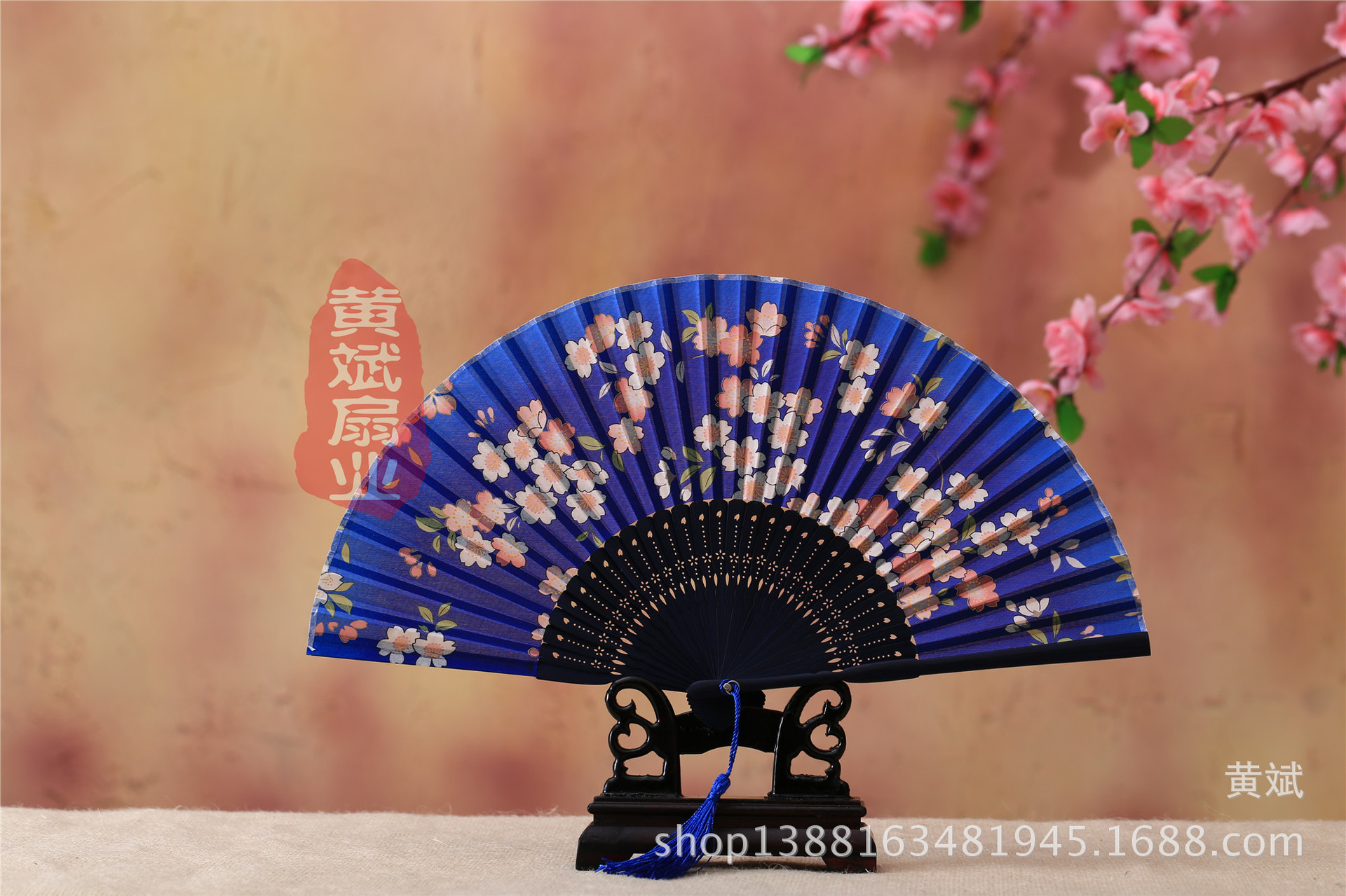 古风古典礼品真丝竹扇子日式和风扇樱花扇 折扇批发 舞蹈道具扇详情35
