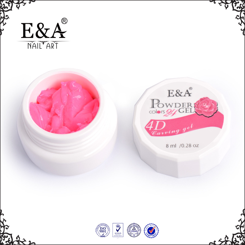 E&A 4D Stereoscopic Phototherapy Nail Art Carved Clay Carved Flower Glue 24-color exclusive for export pic 5