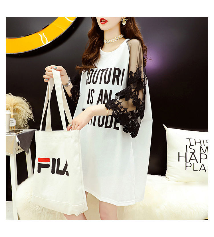 露肩小心机短袖insT恤女上衣2022新款夏季胖mm大码宽松半袖体恤衫详情13