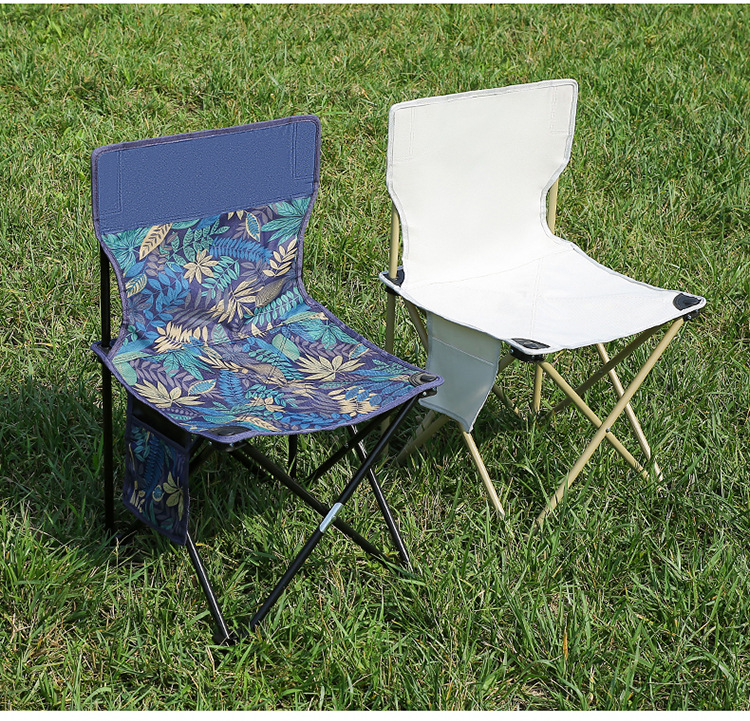 Temande outdoor folding chair, field sketching, fishing stool, portable barbecue, family camping, Oxford Cloth folding chair pic 22