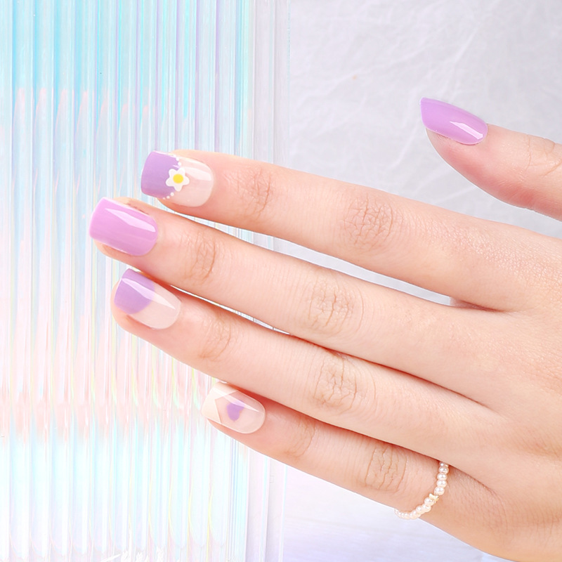 Wearable nail art pieces, finished products, hand-painted nail patches, air soft nail nails, short styles, wholesale in stock, exclusively for export pic 10