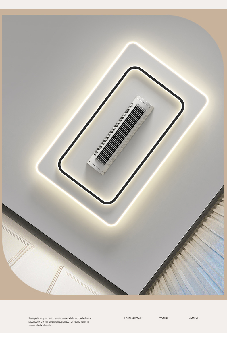 智能语音无叶风扇灯吸顶灯大客厅主灯简约现代LED卧室餐厅吊灯具详情3