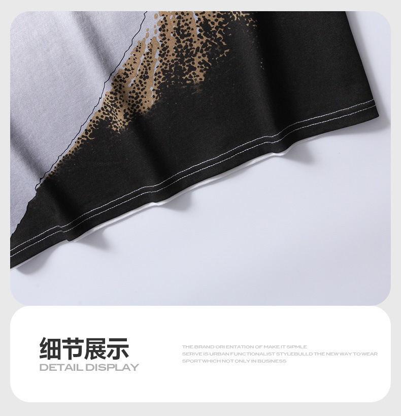 短袖t恤男士夏季新款潮牌ins休闲半袖体恤衫火山岩印花男装上衣服详情38