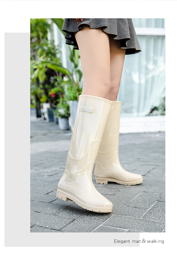 特高长筒雨鞋女款户外防水防滑耐磨高筒水鞋新款时尚赶海厨房雨靴详情17