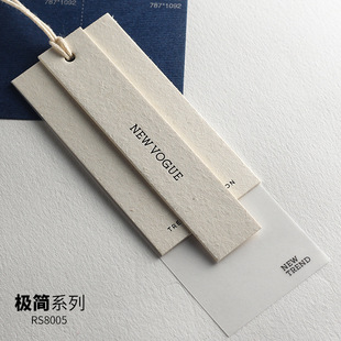 棉麻吊牌定 做LOGO高端女装帆布挂牌定 制衣服丝网印标签制作商标详情1