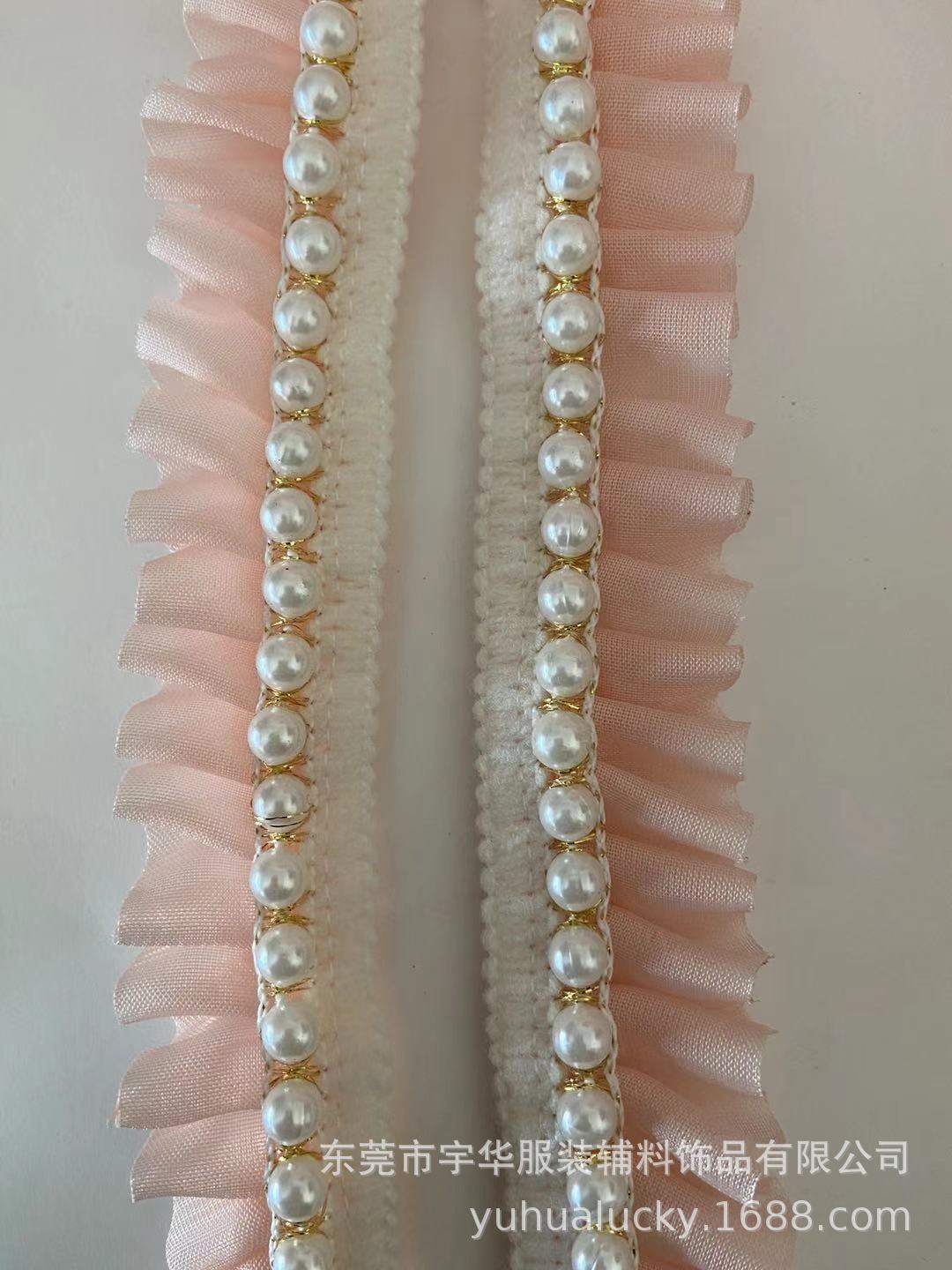 Wholesale of hot-selling lace, pearl lace, chiffon, pleated chanel-style lace accessories and decorative webbing pic 36