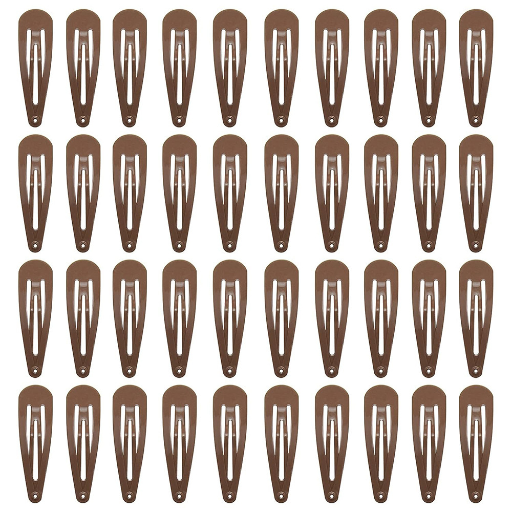 40pcs跨境亚马逊5cm发夹夹子黑色bb夹发卡喷漆水滴夹边夹刘海夹详情13