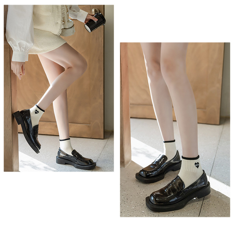 袜子地摊一件代发秋冬季女士袜子 ins风低帮棉袜 刺绣短筒拼色船袜女 诸暨女袜批发一件代发详情20