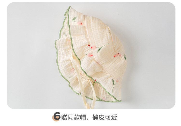 辰沃童装婴儿衣服秋款女宝宝连体衣新生儿田园碎花外出服哈衣爬服详情11