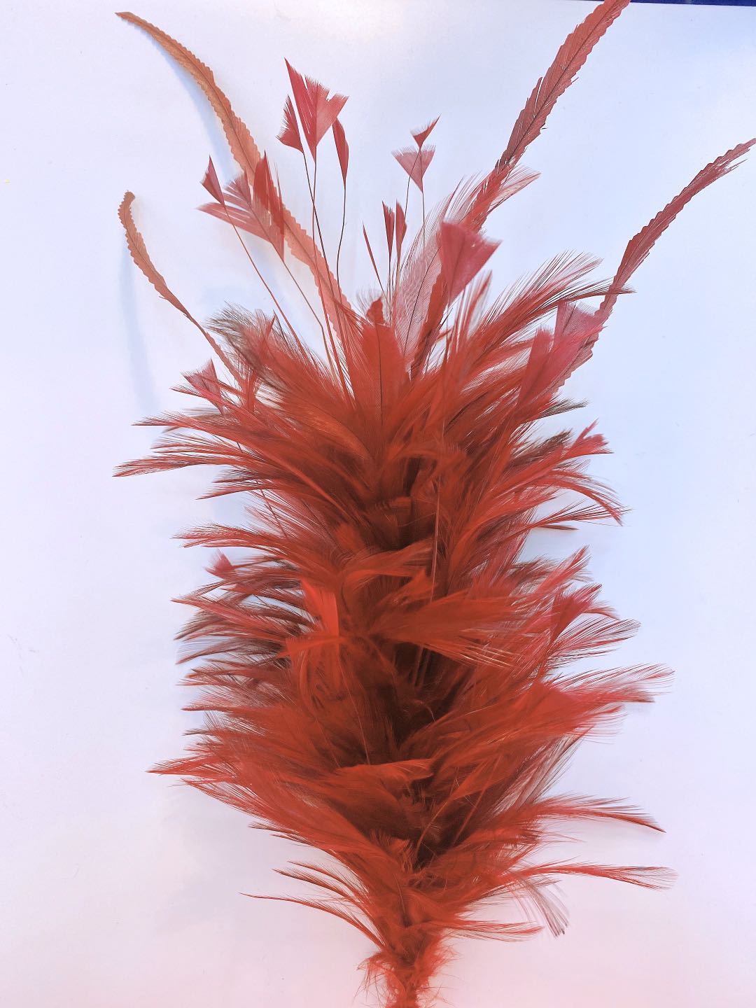 Factory clearance sale of feather wire flower diy clothing, props, hats, accessories, 30cm colorful feather corsages pic 24