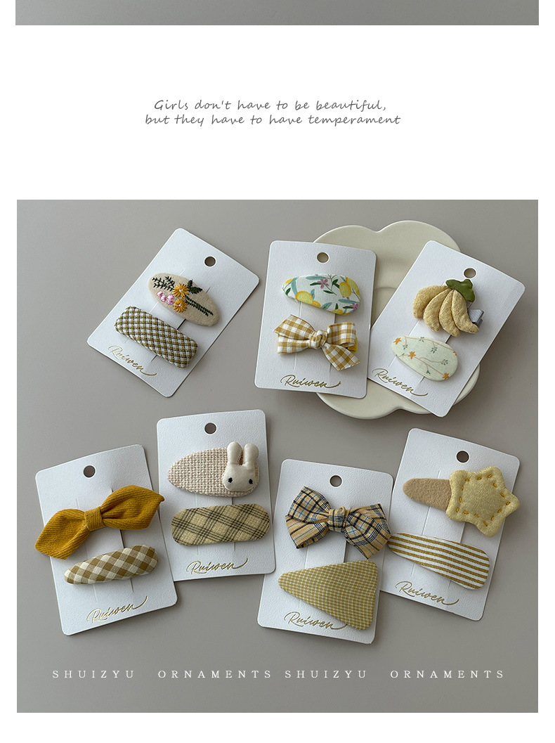 蝴蝶结儿童发夹小女孩发饰前额bb夹侧边刘海碎发卡夹子鸭嘴夹头饰详情3