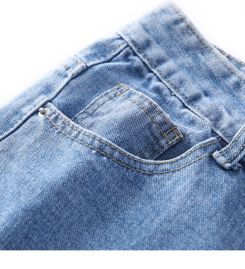 Wide-leg loose straight-leg jeans for summer 2022, versatile high street style for men, casual long pants for men, trendy bf style for men pic 22