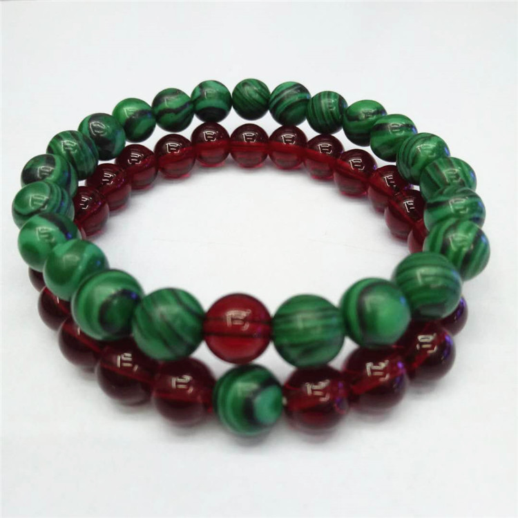Trendy new malachite garnet bracelet couple bracelet set DIY natural stone combination bracelet wholesale pic 1