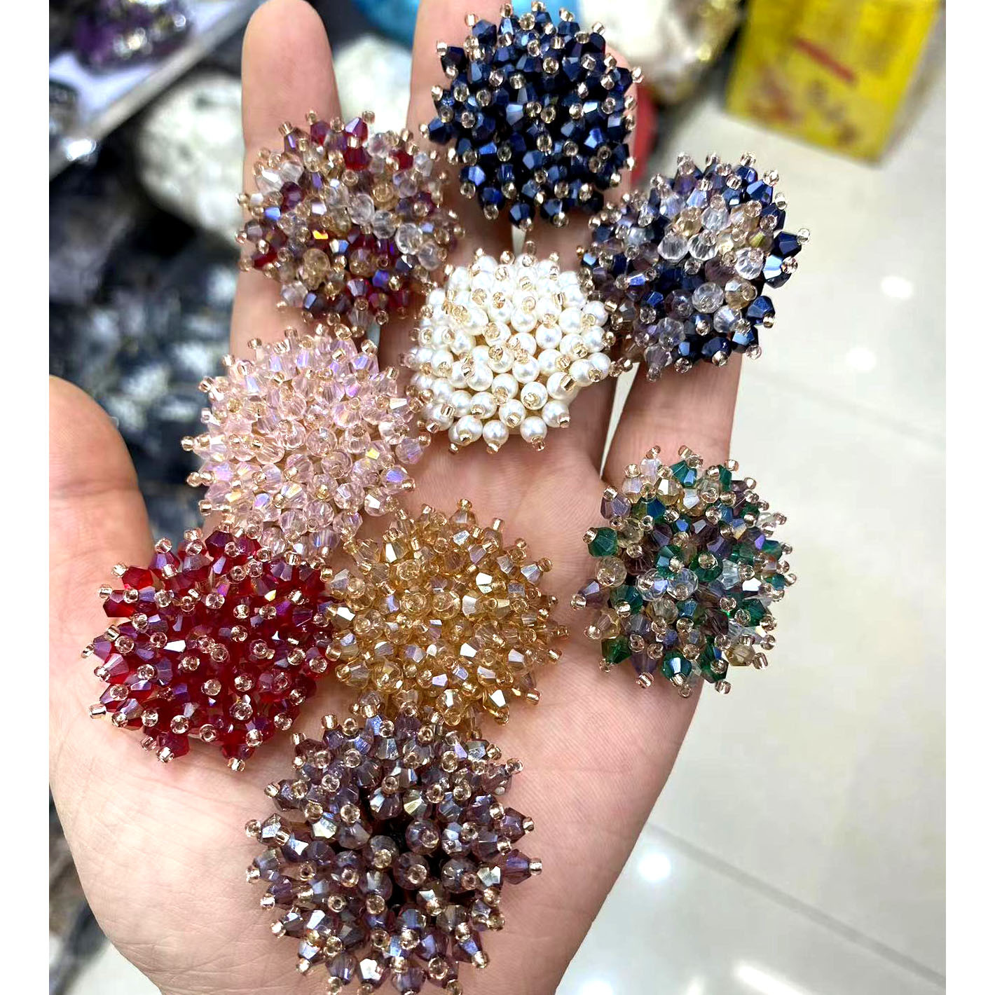 Más de mil millones de cristales fabricantes en stock hecho a mano ropa de pedrería ropa infantil zapatos y sombreros DIY broche accesorios accesorios FL57 pic 7