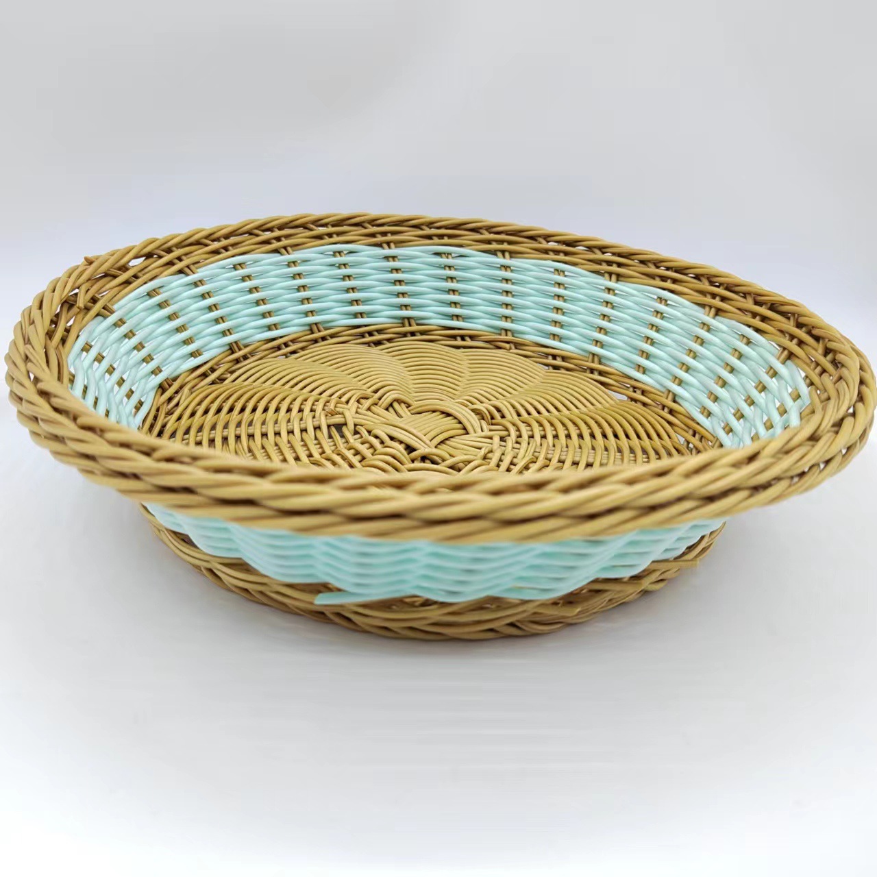 Hongsheng simulation process circular storage wicker basket dust-proof storage basket pic 4