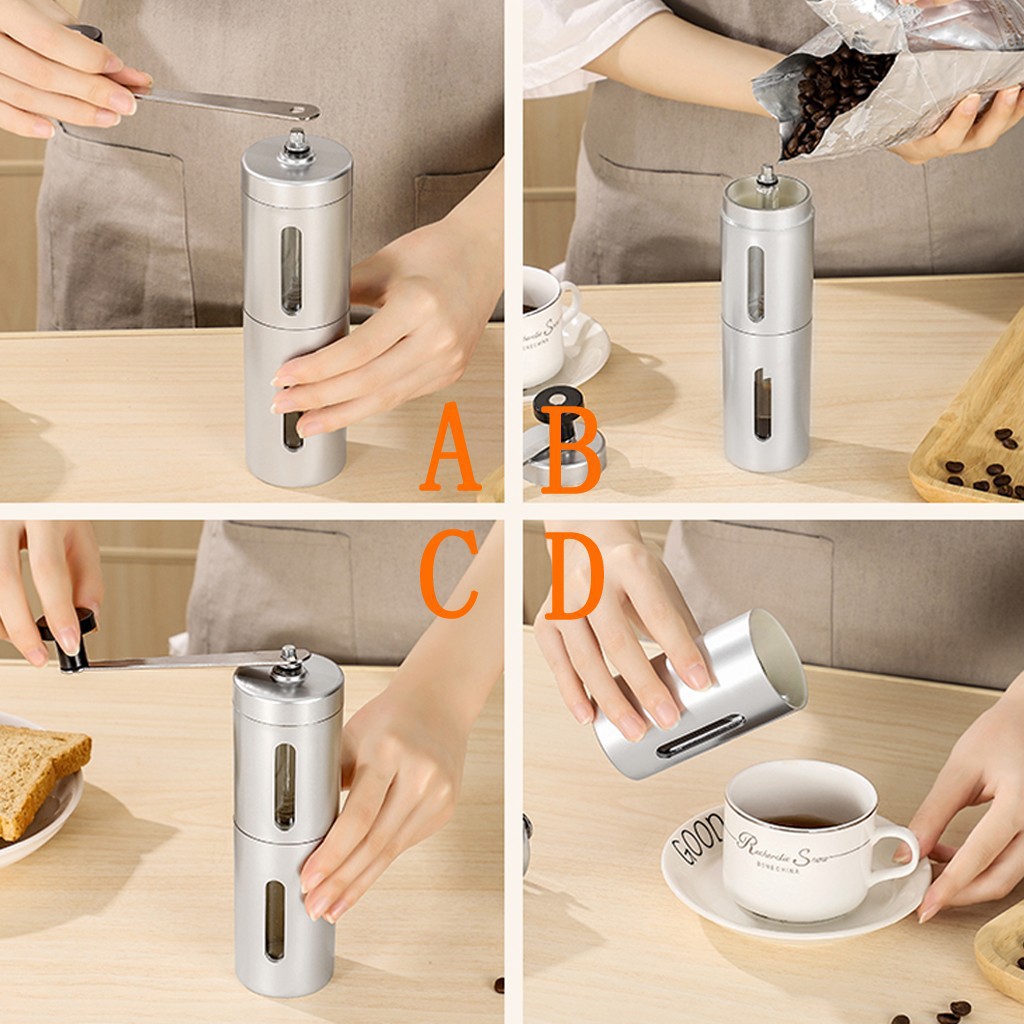 Hand-cranked coffee machine, household portable small grinder, manual coffee grinder pic 6
