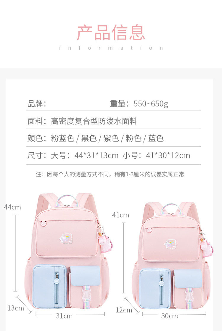 书包小学生儿童女生帆布跨境一件代发工厂批发双肩背包1-34年级详情2