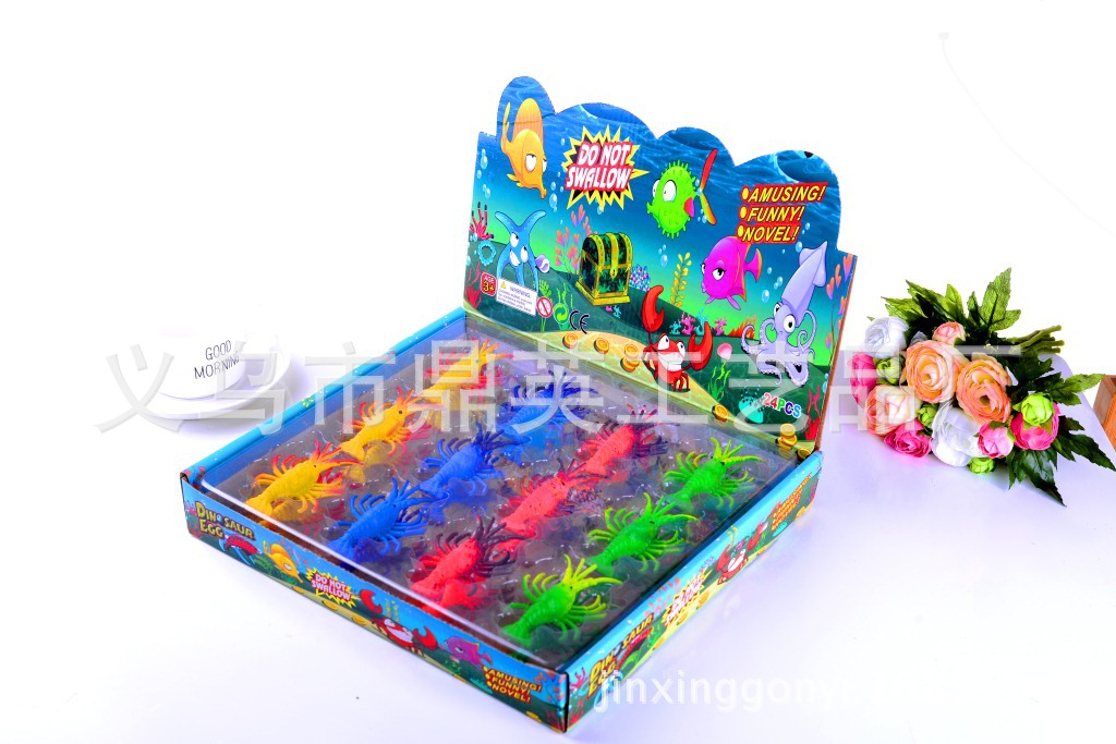 鼎浩 电商新款 膨胀玩具多彩龙虾 破壳龙虾 海洋生物动物 厂家供应详情13