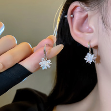 925银针三对装几何形超闪锆石耳钉套装轻奢气质一周养耳耳饰批发详情4