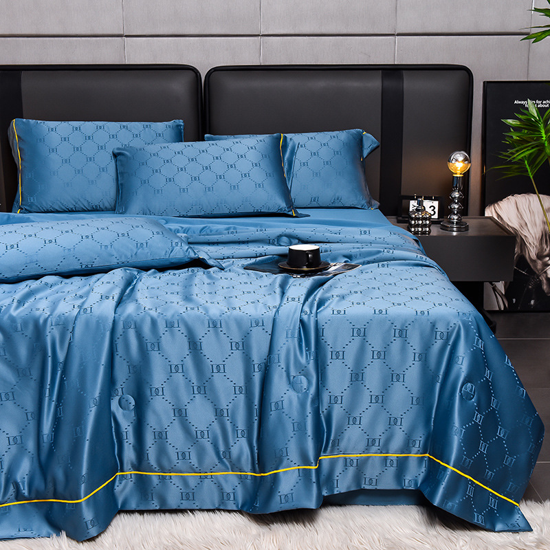 Small floral cotton summer quilt, summer cooling quilt, air conditioner quilt, summer pure cotton all-cotton quilt set, household washable pic 31