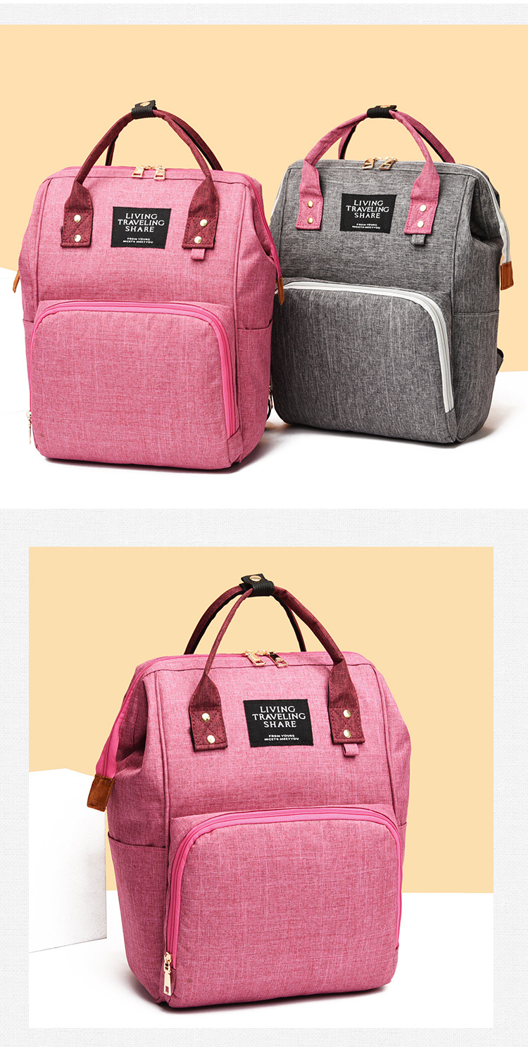 New Korean-style fashionable two-piece set of mother and baby bag, large-capacity multi-functional mother and baby bag, and double-shoulder mommy bag for going out pic 10