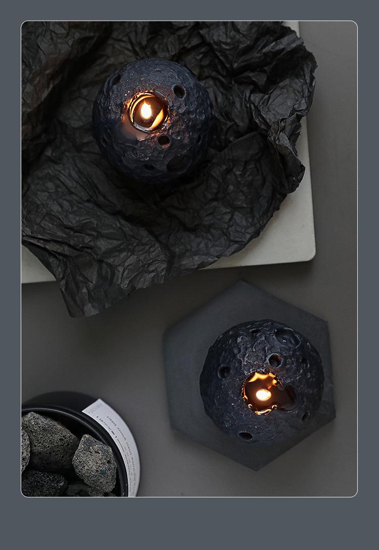 Moon scented candles, creative bedroom ornaments and souvenirs, spherical moon candles pic 13