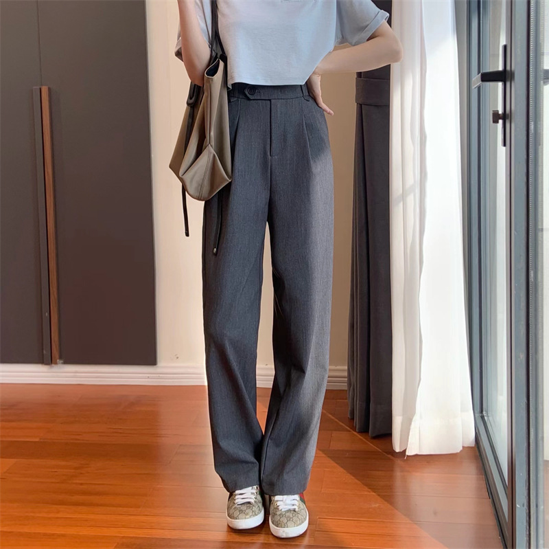 The self-retained w beauty Hidden meat creates a super model leg shape with a high waistline design, versatile and slimming suit pants and casual pants pic 8